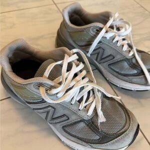 New Balance Gray and White Athletic Shoes